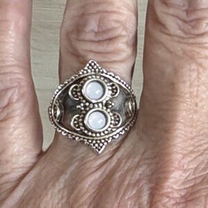 Vintage-Inspired Silver and Gold Women's Ring